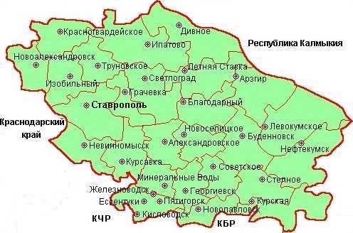 Карта изобильненского района ставропольского края подробная